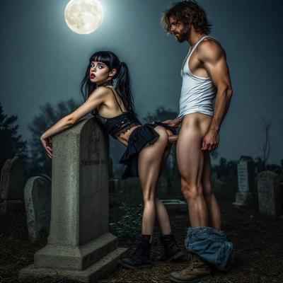 Goth Girl in the Graveyard (anal Ai) 