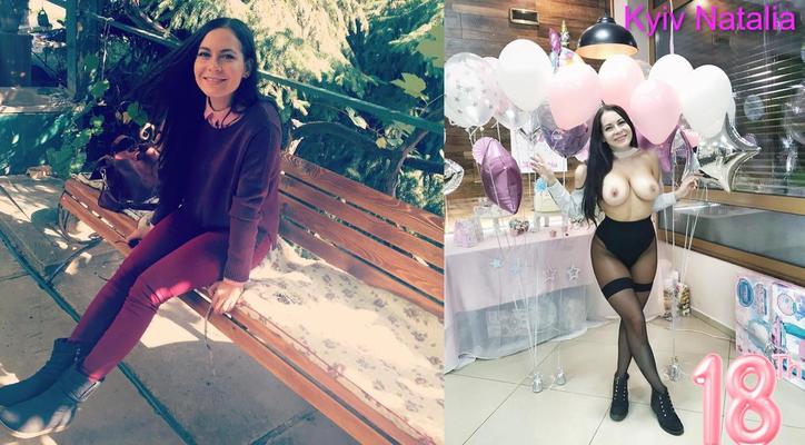 Celebrando ese cumpleaños en topless y pantimedias natalia ()