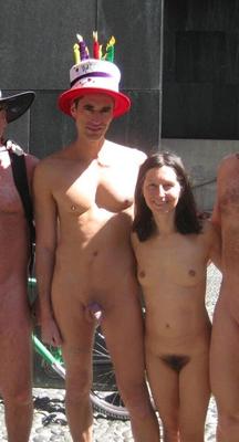 Nudist with boners
