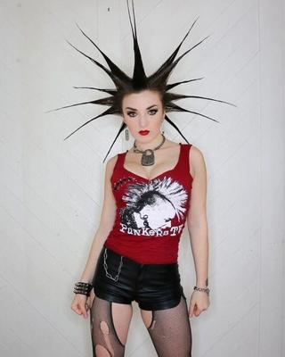 sexy punk teen with sexy legs