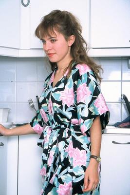 Krista dans la cuisine